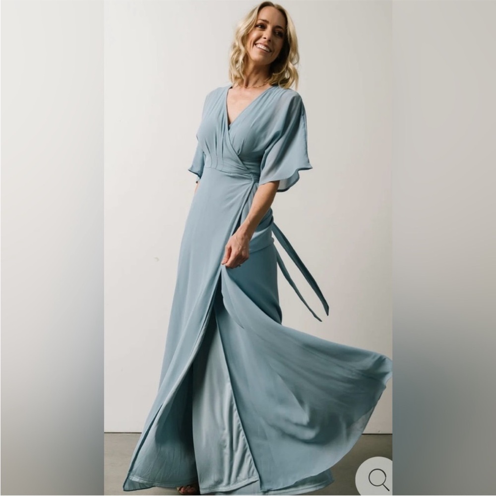 “BALTIC BORN” Ivy Chiffon Wrap Maxi Dress